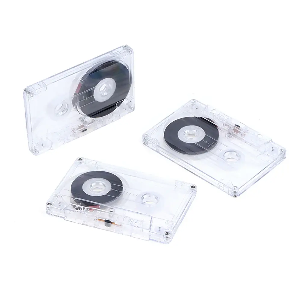 Casete estándar de 90 minutos con cinta de Audio magnética caja de almacenamiento transparente para grabación de música y voz 11