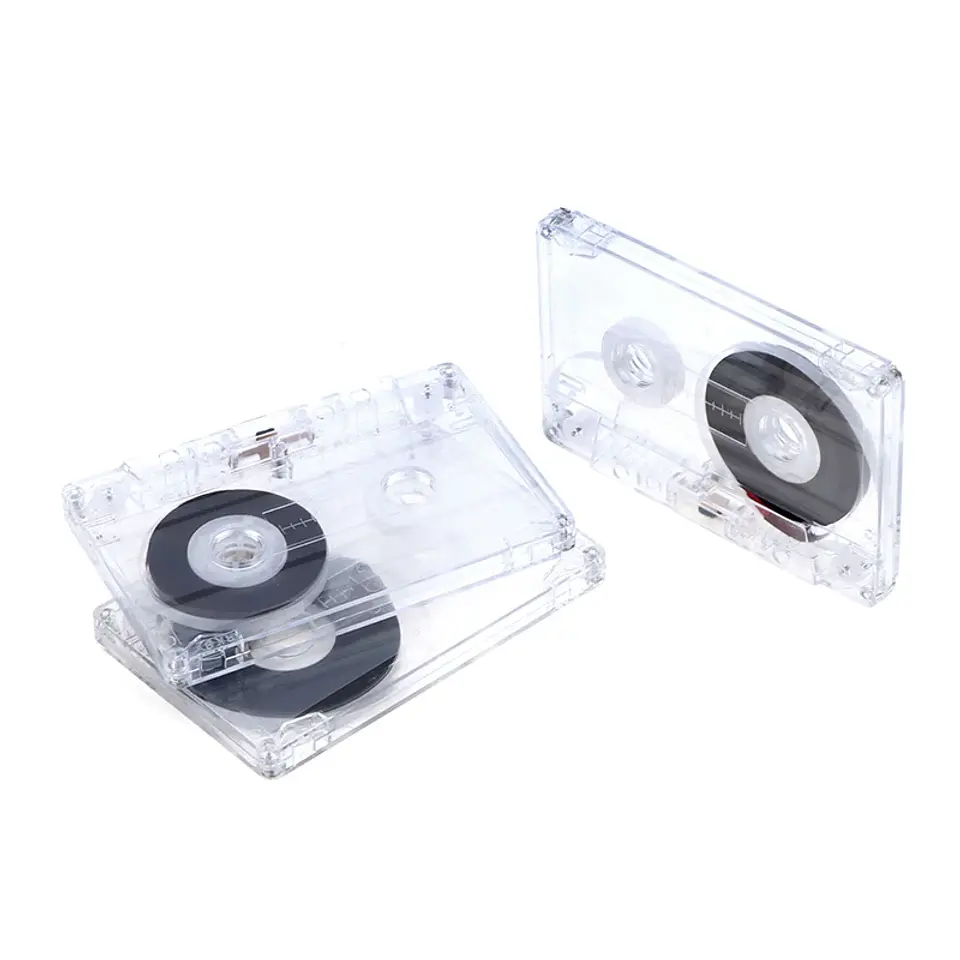 Casete estándar de 90 minutos con cinta de Audio magnética caja de almacenamiento transparente para grabación de música y voz 13