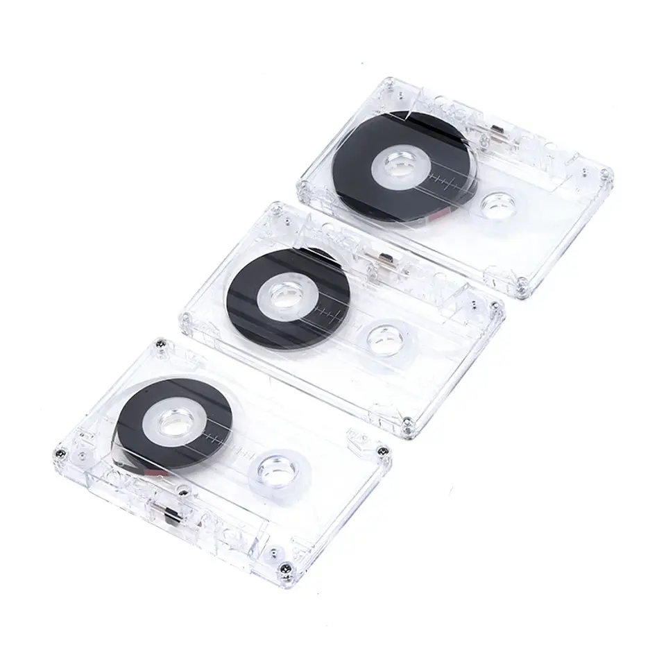Casete estándar de 90 minutos con cinta de Audio magnética caja de almacenamiento transparente para grabación de música y voz 15