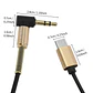 Cable de Audio USB C a 3,5mm tipo C a 3,5mm macho a macho Cable de altavoz auxiliar. - Miniatura 3