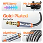 Cable de Audio de 4 polos de 3,5mm TRRS Cable auxiliar de 4 conductores para teléfono auriculares micrófono HIFI - Miniatura 2