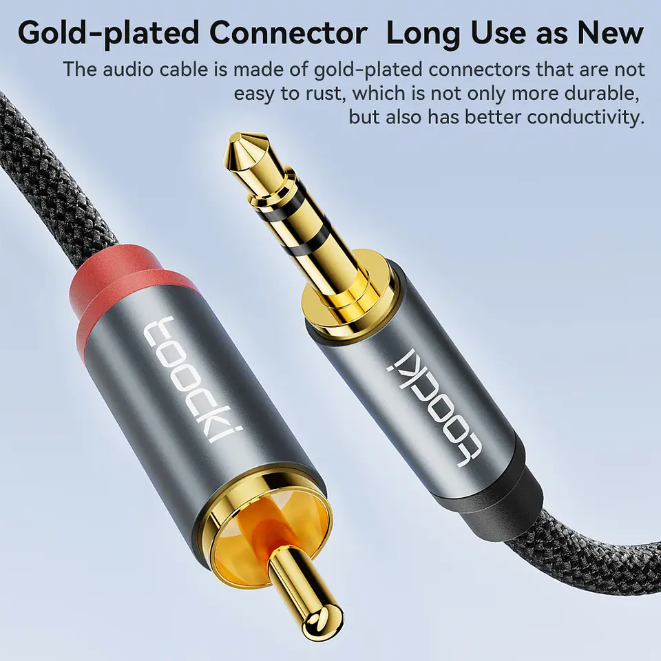 Cable de Audio RCA a conector auxiliar de 3,5mm conector Hifi Cable divisor de 3,5mm a 2RCA para amplificadores de TV PC Cable de altavoz DVD RCA 6