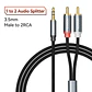 Cable de Audio RCA a conector auxiliar de 3,5mm conector Hifi Cable divisor de 3,5mm a 2RCA para amplificadores de TV PC Cable de altavoz DVD RCA - Miniatura 8