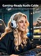 Cable de Audio de 4 polos de 3,5mm TRRS Cable auxiliar de 4 conductores para teléfono auriculares micrófono HIFI - Miniatura 9