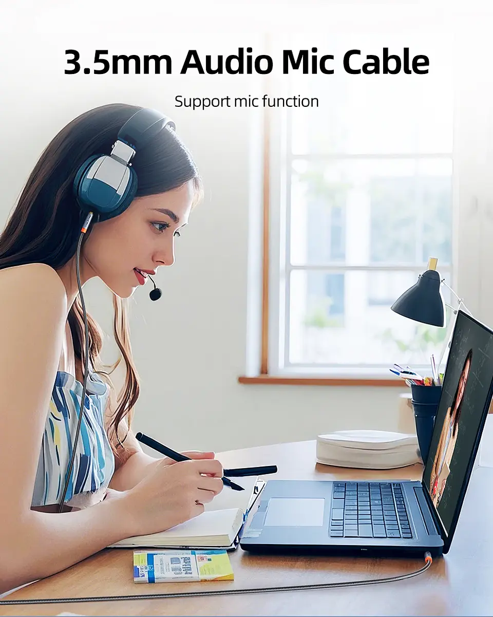 Cable de Audio de 4 polos de 3,5mm TRRS Cable auxiliar de 4 conductores para teléfono auriculares micrófono HIFI 10