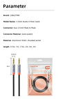 Cable de Audio de 4 polos de 3,5mm TRRS Cable auxiliar de 4 conductores para teléfono auriculares micrófono HIFI - Miniatura 17