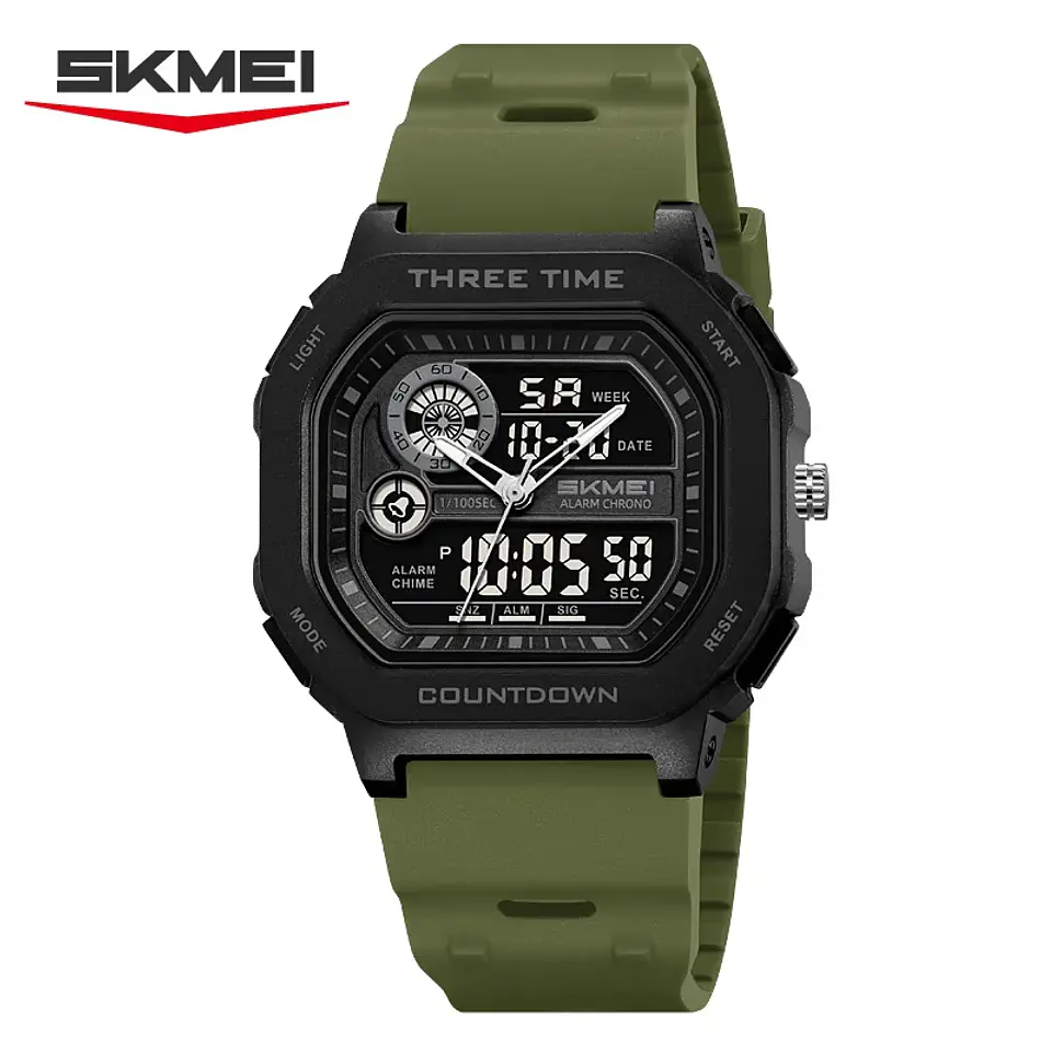 SKMEI 2641 Nuevo Reloj Digital Deportivo de Doble Pantalla para Hombre, Reloj Militar Electrónico Multifuncional a Prueba de Agua. 2