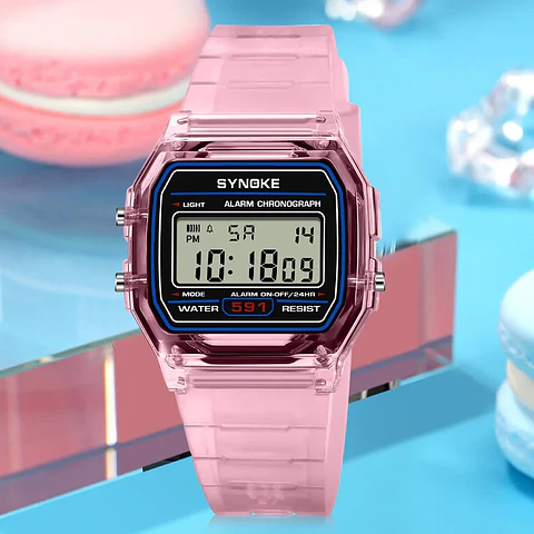 Reloj Digital SYNOKE para estudiantes, reloj deportivo Unisex, reloj deportivo multifunción resistente al agua con LED luminoso, reloj clásico para hombres y mujeres