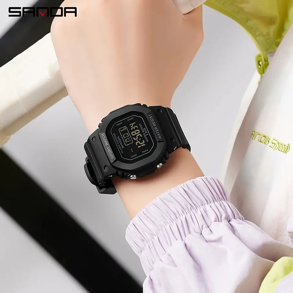 Reloj Digital LED SANDA para niños y niñas, reloj deportivo para niños, reloj electrónico resistente al agua, reloj de regalo informal para niños al aire libre 5