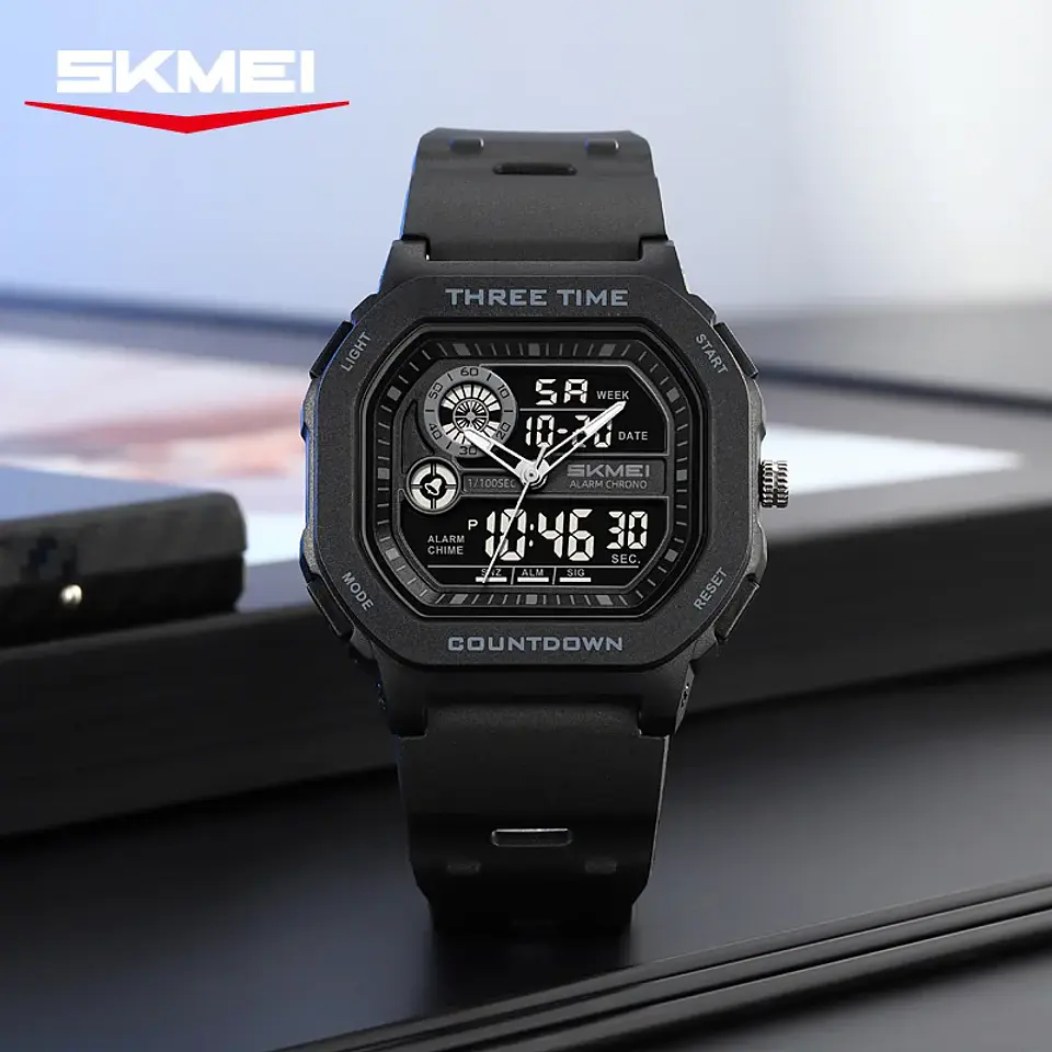 SKMEI 2641 Nuevo Reloj Digital Deportivo de Doble Pantalla para Hombre, Reloj Militar Electrónico Multifuncional a Prueba de Agua. 4