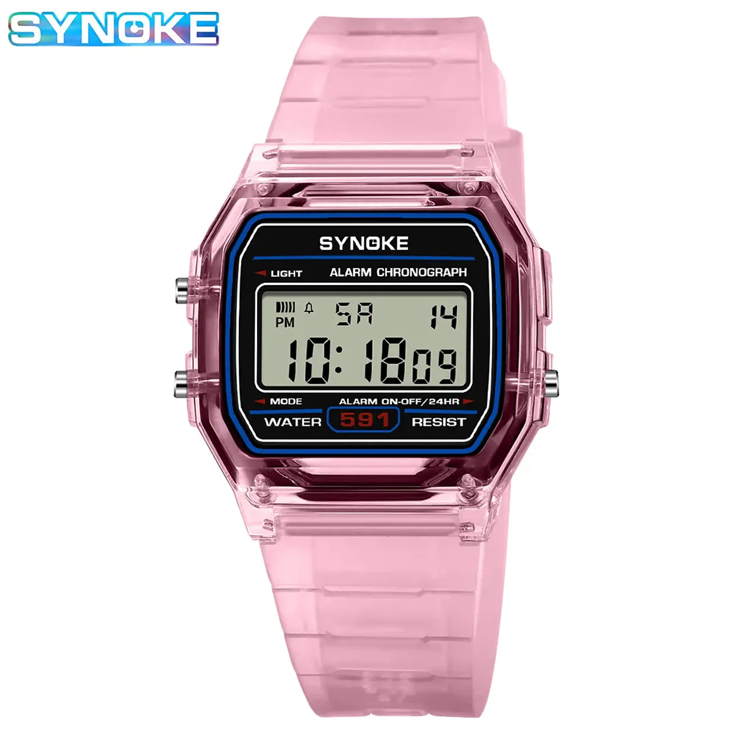 Reloj Digital SYNOKE para estudiantes, reloj deportivo Unisex, reloj deportivo multifunción resistente al agua con LED luminoso, reloj clásico para hombres y mujeres 3