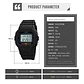 SKMEI 1628 relojes digitales de lujo para Hombre, relojes de pulsera electrónicos deportivos impermeables para Hombre, Reloj con luz trasera militar, Reloj 1988 para Hombre - Miniatura 6
