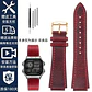 Correa de reloj Retro de cuero genuino para Casio AE1200 AE1300 A158W/A168 W-216H, correa de reloj Vintage, pulsera de boca convexa para hombre de 18MM - Miniatura 8