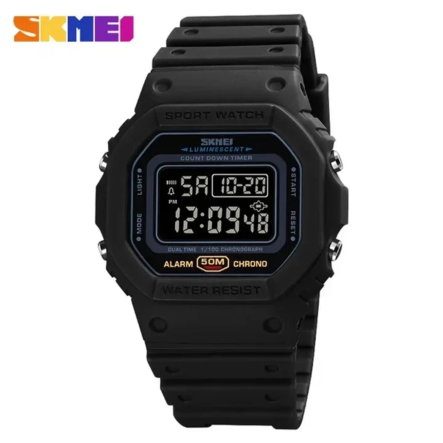 SKMEI 1628 relojes digitales de lujo para Hombre, relojes de pulsera electrónicos deportivos impermeables para Hombre, Reloj con luz trasera militar, Reloj 1988 para Hombre 8