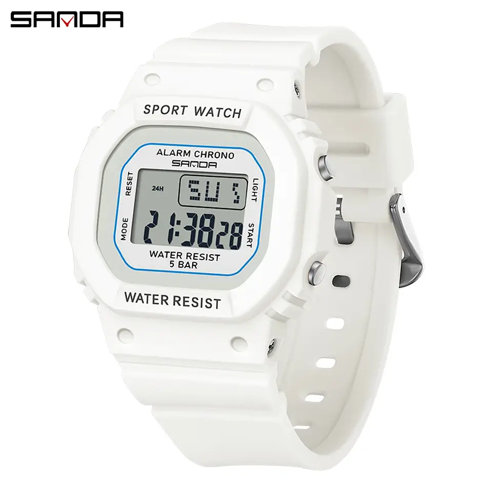 Reloj Digital LED SANDA para niños y niñas, reloj deportivo para niños, reloj electrónico resistente al agua, reloj de regalo informal para niños al aire libre 10