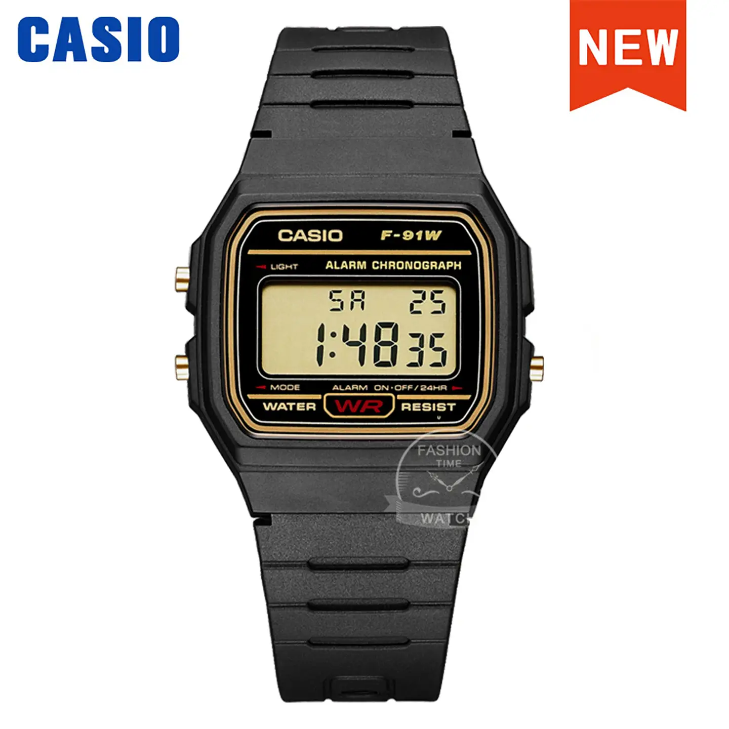 Casio  F-91WG-9 Reloj cuadrado pequeño y versátil Diseño retro cómodo. 7