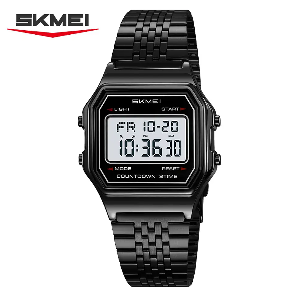 Reloj Digital SKMEI 2465 de lujo para hombre, reloj electrónico resistente al agua de acero inoxidable. 7