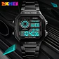 Reloj Digital SKMEI 1335 para Hombre, relojes de pulsera electrónicos cronógrafo impermeables deportivos Retro para Hombre, Reloj de acero inoxidable para Hombre - Miniatura 5