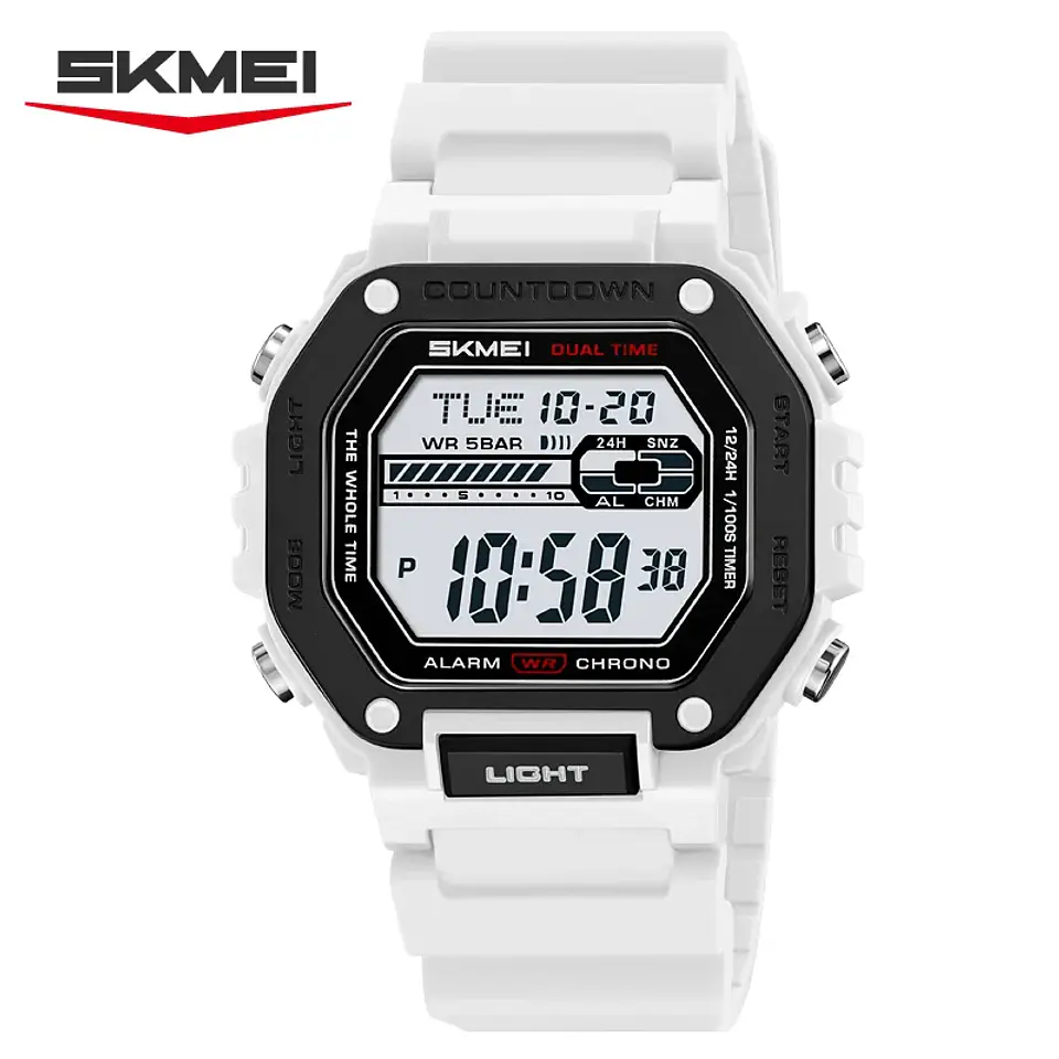 Reloj SKMEI 2523 deportivos con cuenta atrás para Hombre, relojes electrónicos impermeables, Reloj militar cronógrafo. 8