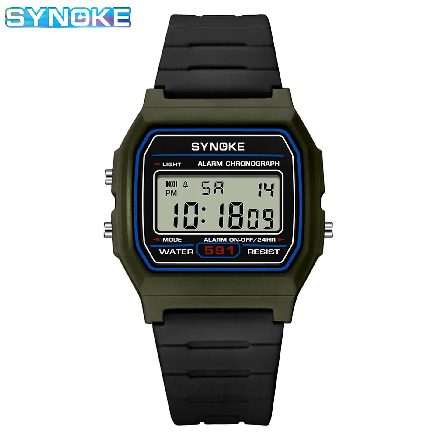 Reloj Digital SYNOKE para estudiantes, reloj deportivo Unisex, reloj deportivo multifunción resistente al agua con LED luminoso, reloj clásico para hombres y mujeres 8