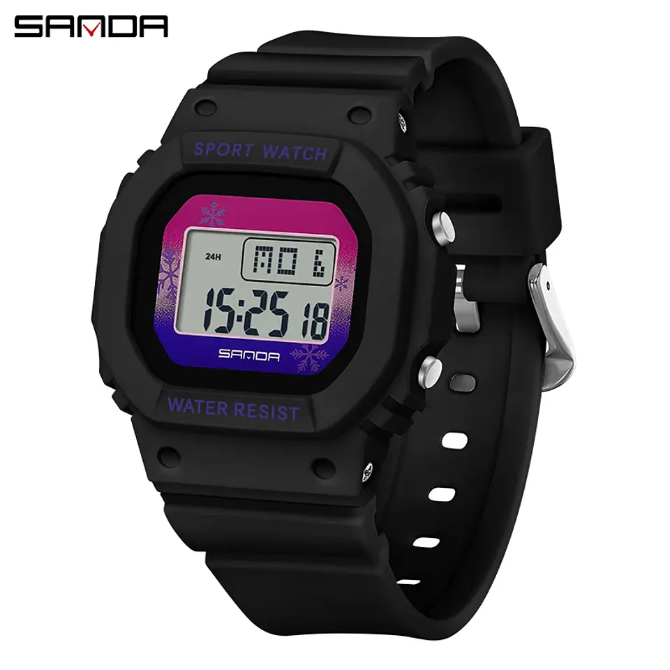Reloj Digital LED SANDA para niños y niñas, reloj deportivo para niños, reloj electrónico resistente al agua, reloj de regalo informal para niños al aire libre 12