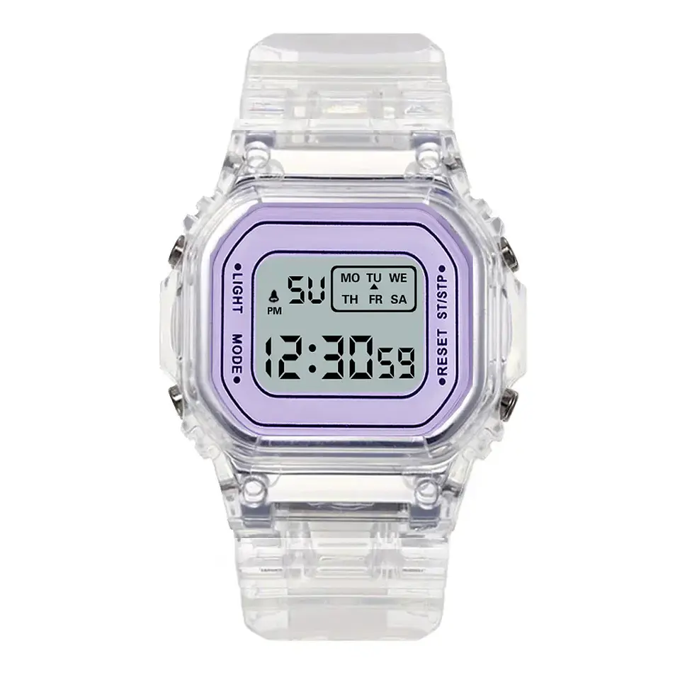 Reloj Digital LED con correa de acero similar a F91W para mujer, relojes militares deportivos Vintage, pulsera electrónica 7