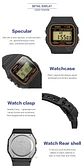 Casio  F-91WG-9 Reloj cuadrado pequeño y versátil Diseño retro cómodo. - Miniatura 10