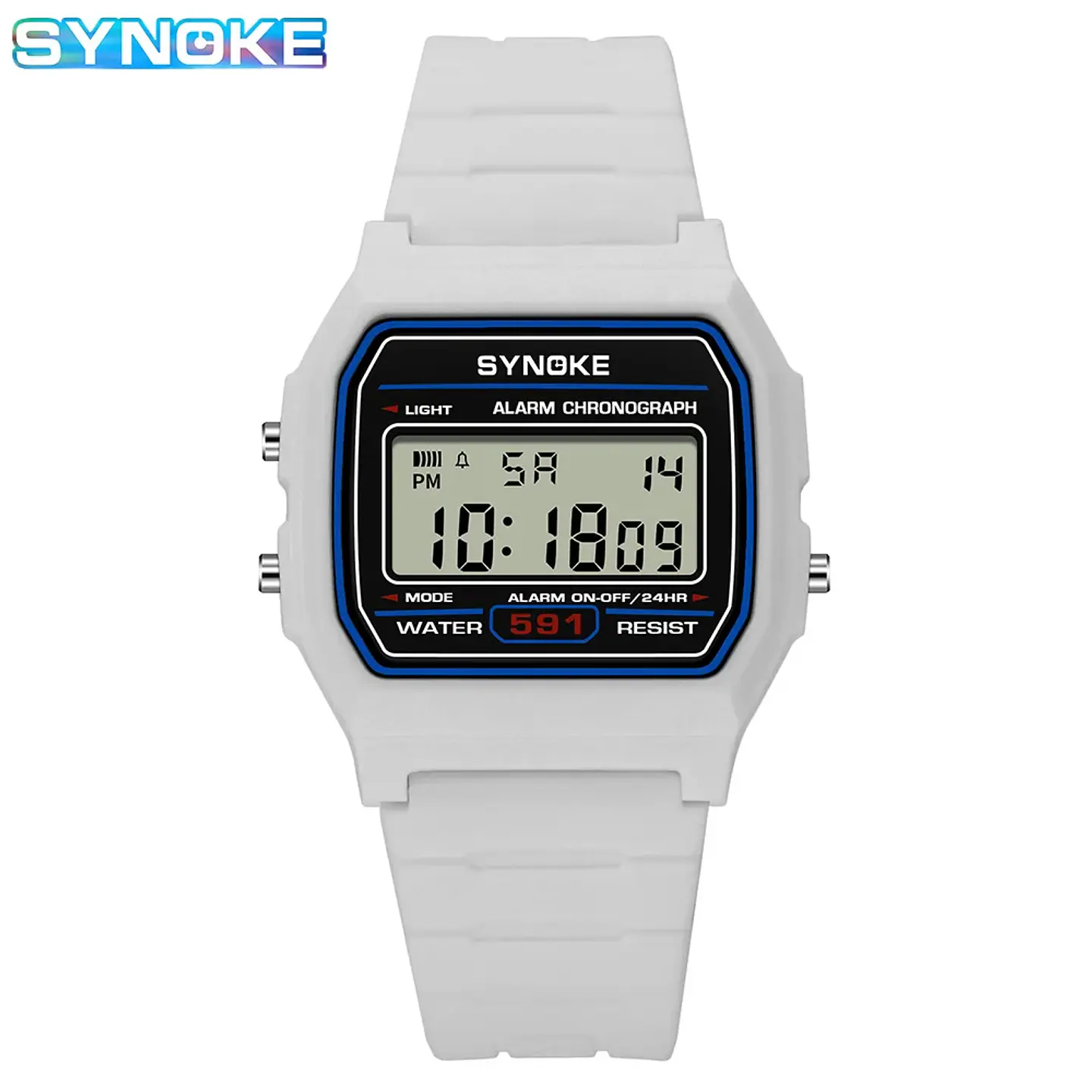 Reloj Digital SYNOKE para estudiantes, reloj deportivo Unisex, reloj deportivo multifunción resistente al agua con LED luminoso, reloj clásico para hombres y mujeres 11