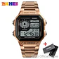 Reloj Digital SKMEI 1335 para Hombre, relojes de pulsera electrónicos cronógrafo impermeables deportivos Retro para Hombre, Reloj de acero inoxidable para Hombre - Miniatura 7