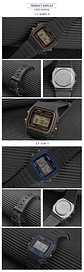 Casio  F-91WG-9 Reloj cuadrado pequeño y versátil Diseño retro cómodo. - Miniatura 12