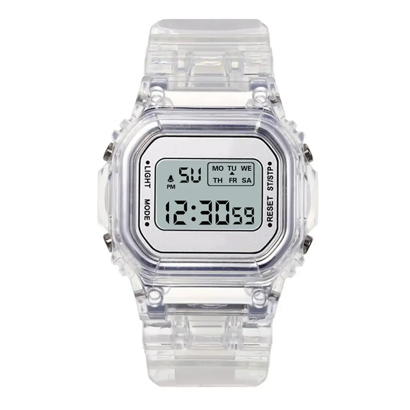 Reloj Digital LED con correa de acero similar a F91W para mujer, relojes militares deportivos Vintage, pulsera electrónica 8