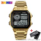 Reloj Digital SKMEI 1335 para Hombre, relojes de pulsera electrónicos cronógrafo impermeables deportivos Retro para Hombre, Reloj de acero inoxidable para Hombre - Miniatura 8