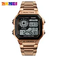 Reloj Digital SKMEI 1335 para Hombre, relojes de pulsera electrónicos cronógrafo impermeables deportivos Retro para Hombre, Reloj de acero inoxidable para Hombre - Miniatura 9