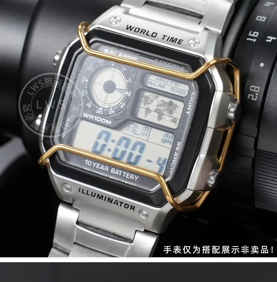 Protección para Casio AE1200 AE-1200WHD-1A AE1300 protector accesorios de parachoques de acero de alta calidad accesorios de reloj 15