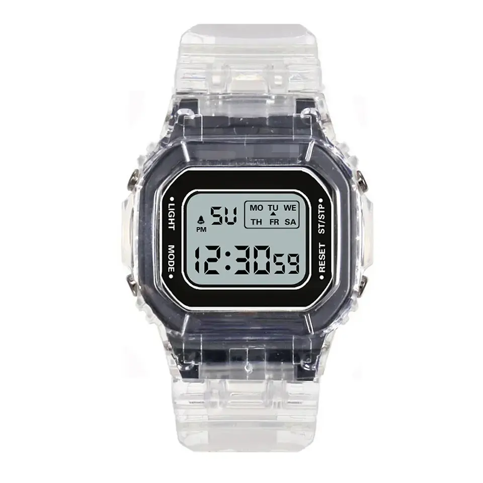 Reloj Digital LED con correa de acero similar a F91W para mujer, relojes militares deportivos Vintage, pulsera electrónica 9