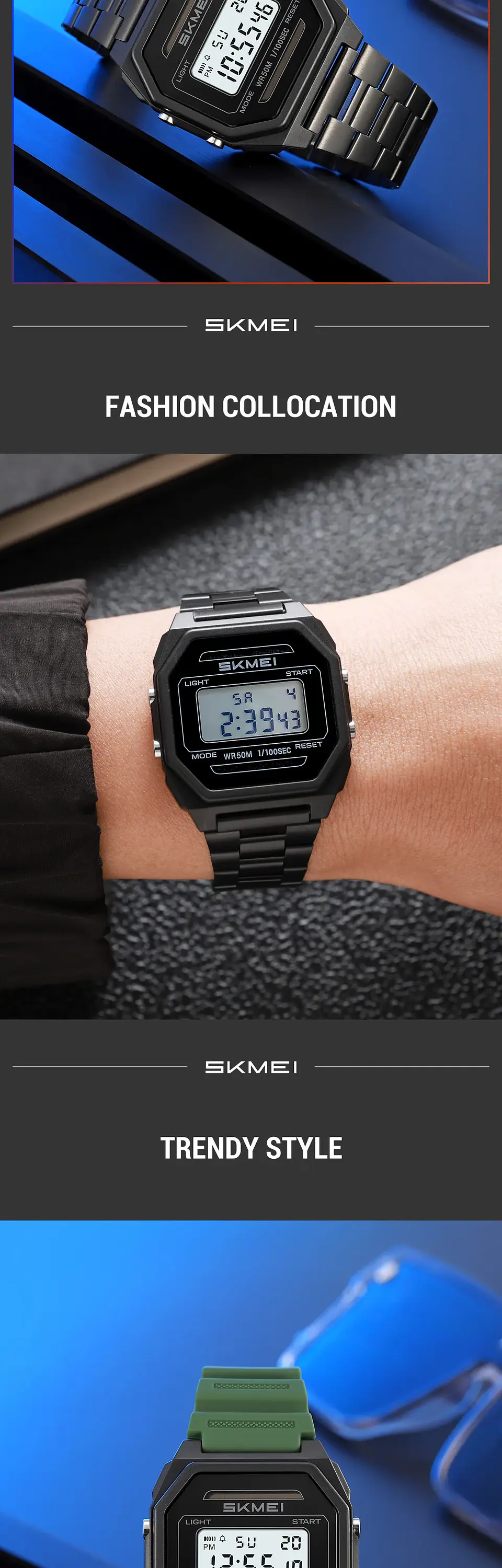 Relojes SKMEI 2640 digitales con energía Solar para hombres y mujeres, relojes deportivos impermeables electrónicos para hombre, Reloj militar para niño, Reloj para Hombre 14