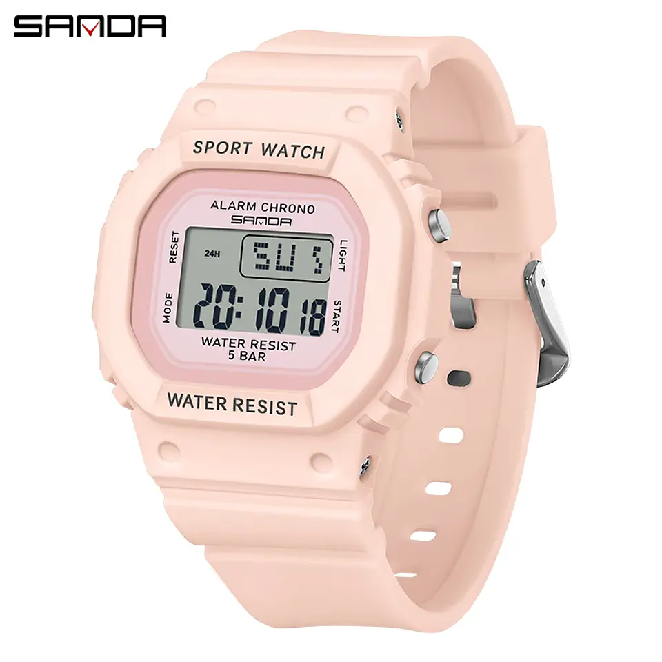 Reloj Digital LED SANDA para niños y niñas, reloj deportivo para niños, reloj electrónico resistente al agua, reloj de regalo informal para niños al aire libre 15