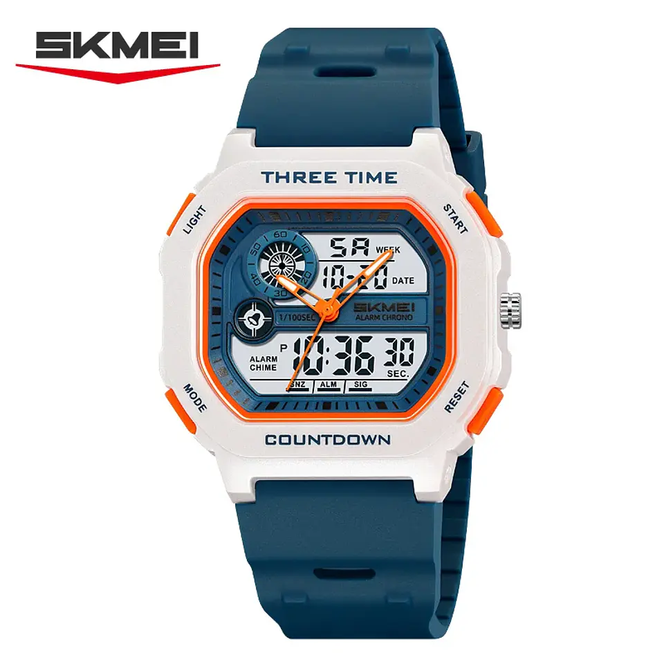 SKMEI 2641 Nuevo Reloj Digital Deportivo de Doble Pantalla para Hombre, Reloj Militar Electrónico Multifuncional a Prueba de Agua. 8