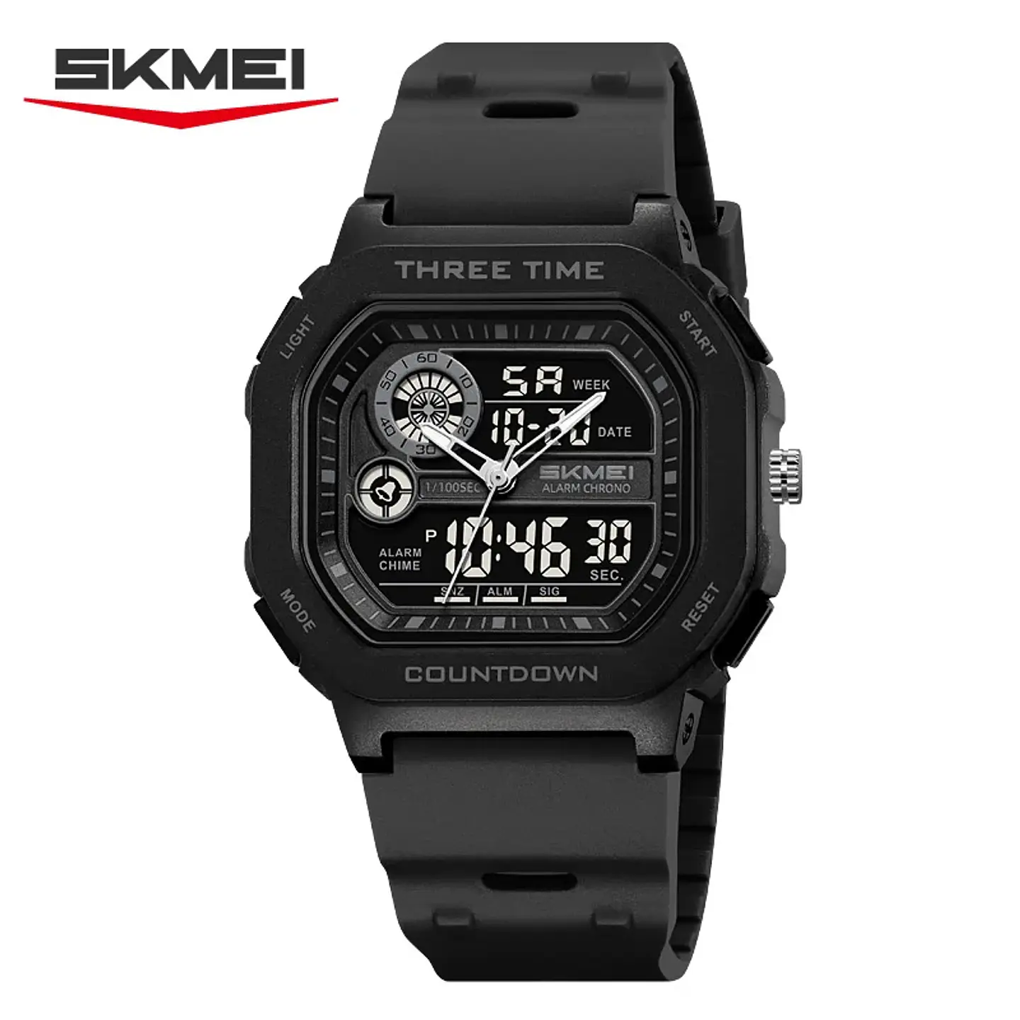 SKMEI 2641 Nuevo Reloj Digital Deportivo de Doble Pantalla para Hombre, Reloj Militar Electrónico Multifuncional a Prueba de Agua. 9