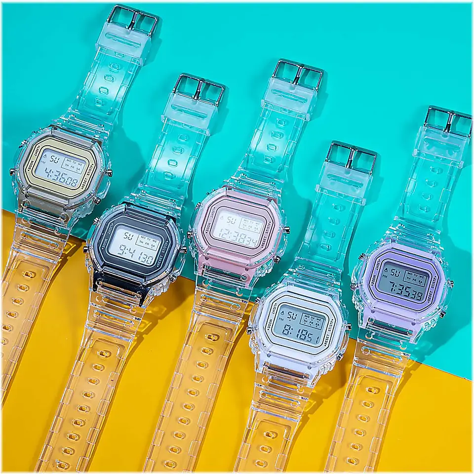 Reloj Digital LED con correa de acero similar a F91W para mujer, relojes militares deportivos Vintage, pulsera electrónica 12