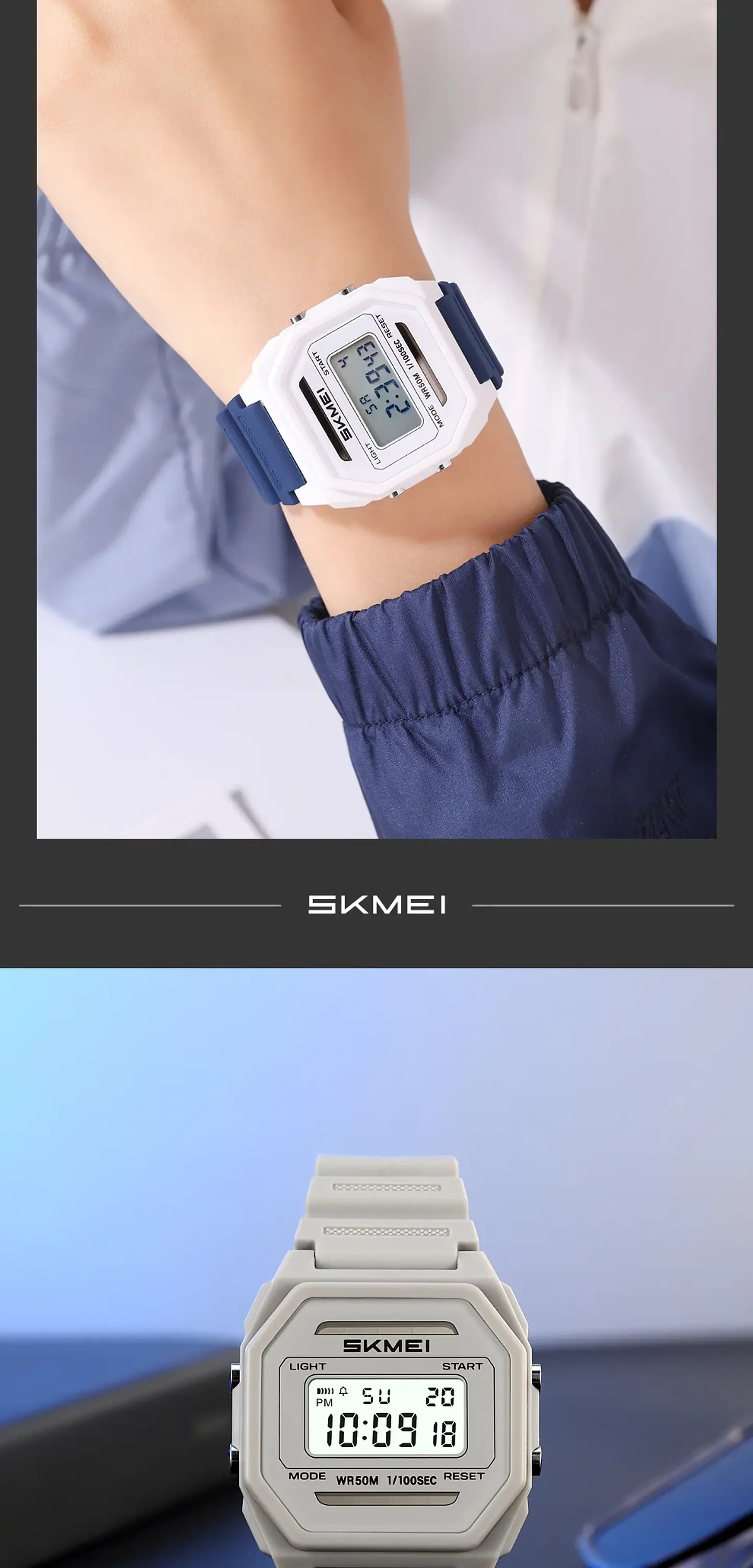 Relojes SKMEI 2640 digitales con energía Solar para hombres y mujeres, relojes deportivos impermeables electrónicos para hombre, Reloj militar para niño, Reloj para Hombre 15
