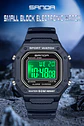SANDA 2156 reloj de moda para hombre, relojes deportivos militares resistentes al agua, relojes de pulsera digitales Led con esfera grande del ejército, cronómetros para hombre - Miniatura 13