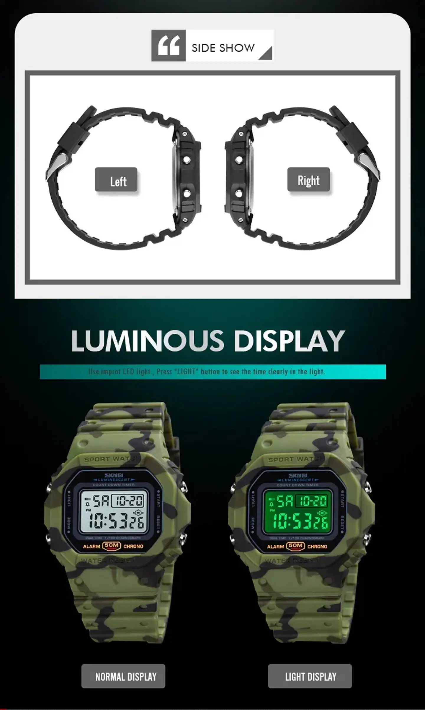 SKMEI 1628 relojes digitales de lujo para Hombre, relojes de pulsera electrónicos deportivos impermeables para Hombre, Reloj con luz trasera militar, Reloj 1988 para Hombre 22