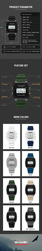 Relojes SKMEI 2640 digitales con energía Solar para hombres y mujeres, relojes deportivos impermeables electrónicos para hombre, Reloj militar para niño, Reloj para Hombre - Miniatura 16