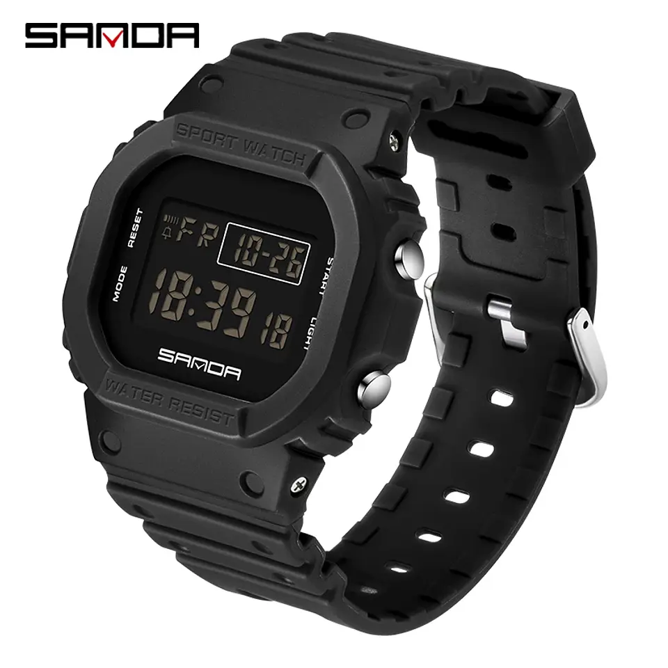 Reloj Digital SANDA de la mejor marca a la moda estilo G para hombre, relojes deportivos impermeables. 11