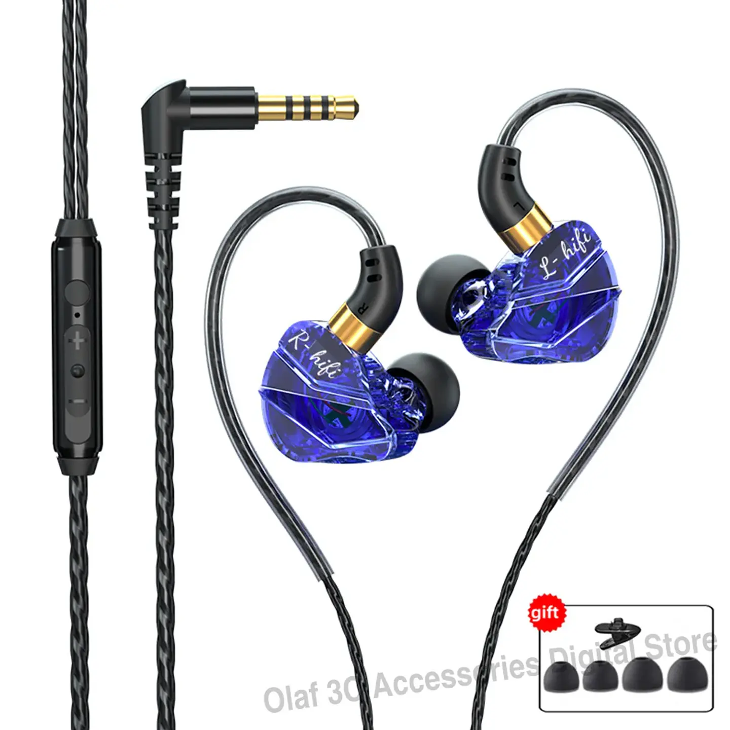 OLAF-auriculares HiFi tipo C para videojuegos, cascos con cable, manos libres, estéreo, graves, 3,5mm, deportivos, cancelación de ruido 10