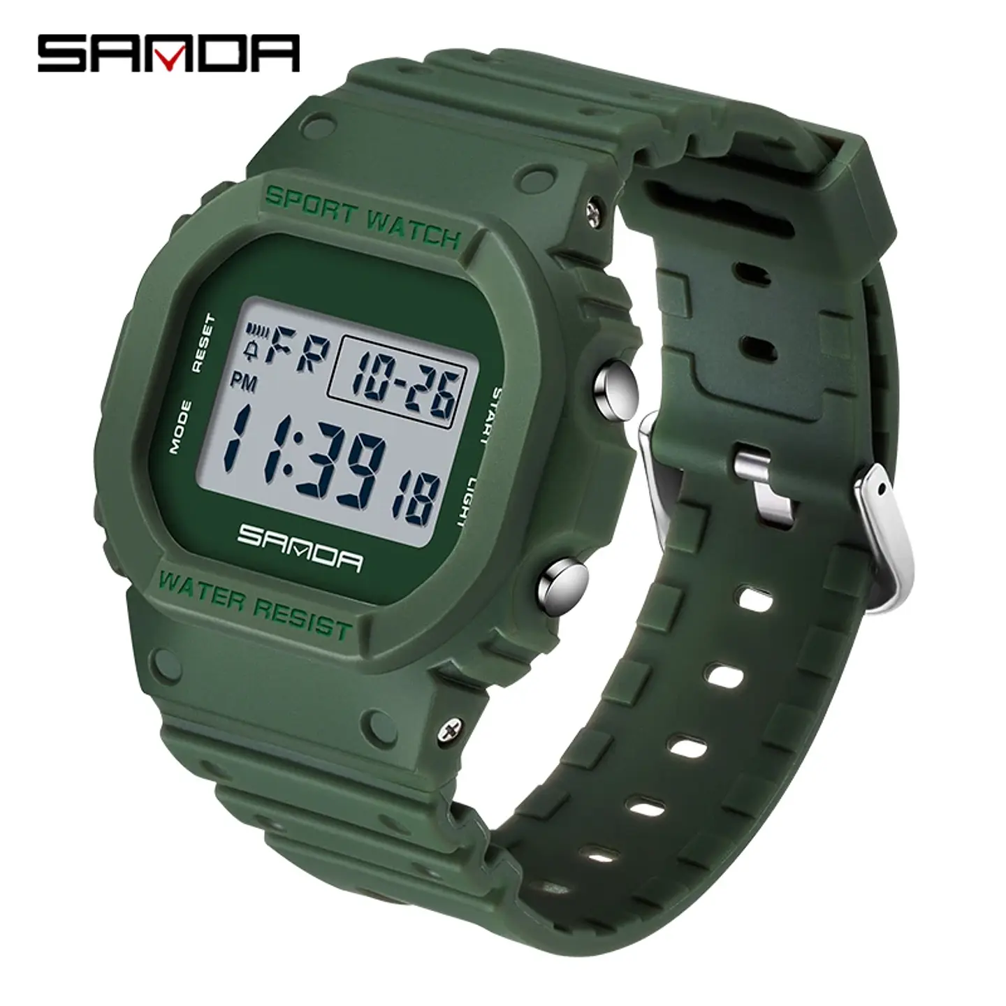 Reloj Digital SANDA de la mejor marca a la moda estilo G para hombre, relojes deportivos impermeables. 12