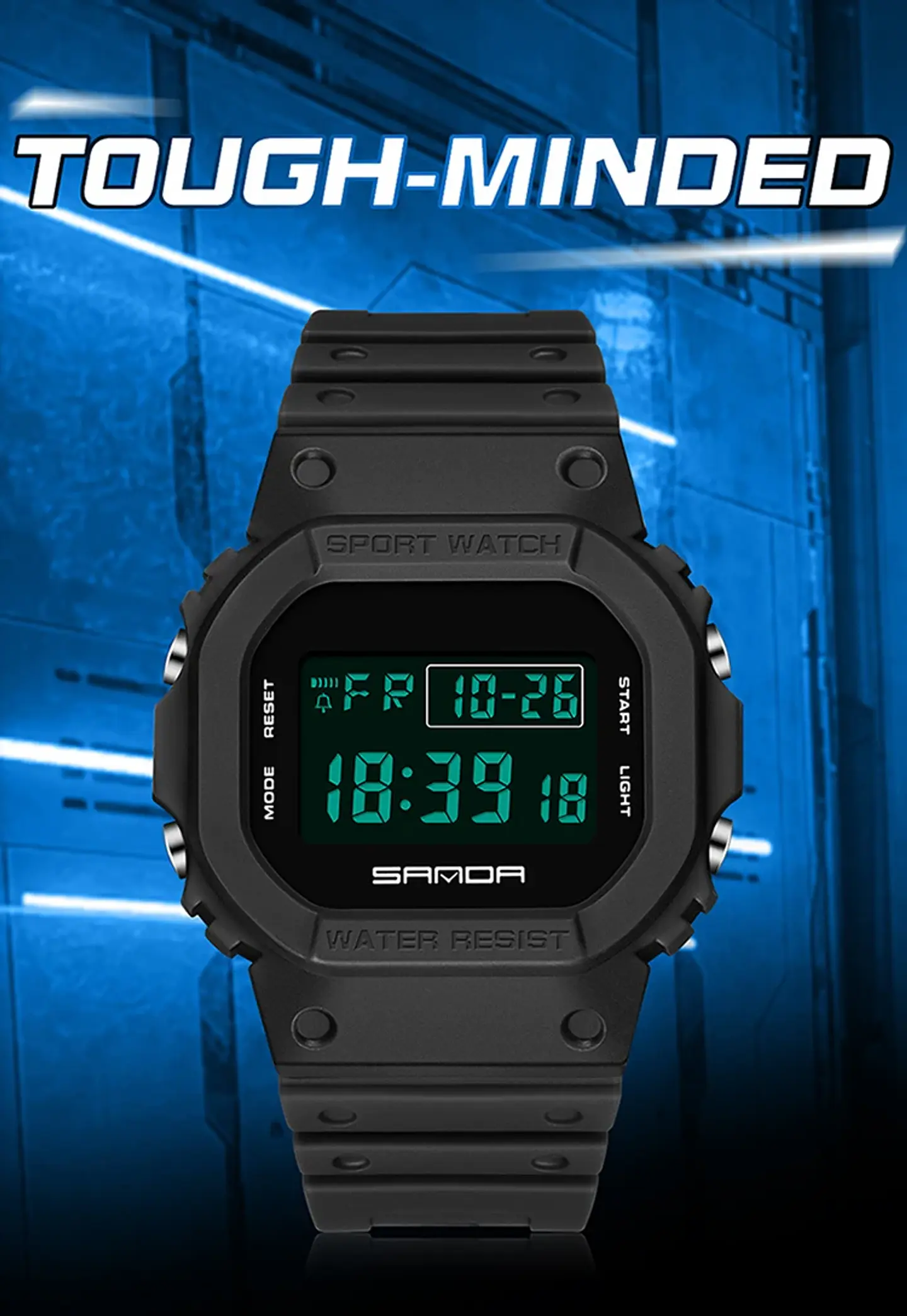 Reloj Digital SANDA de la mejor marca a la moda estilo G para hombre, relojes deportivos impermeables. 13
