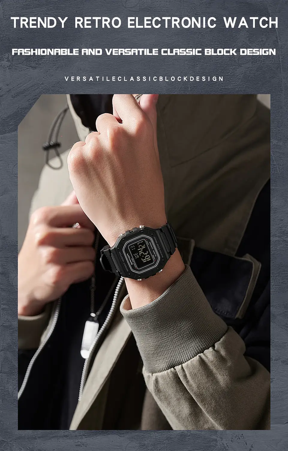 SANDA 2156 reloj de moda para hombre, relojes deportivos militares resistentes al agua, relojes de pulsera digitales Led con esfera grande del ejército, cronómetros para hombre 14