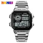 Reloj Digital SKMEI 1335 para Hombre, relojes de pulsera electrónicos cronógrafo impermeables deportivos Retro para Hombre, Reloj de acero inoxidable para Hombre - Miniatura 13